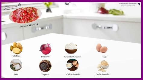 Infographic: ingredients for beetroot gnocchi