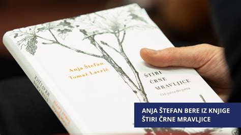 Portret Anje Štefan med literarnim nastopom ali pripovedovanjem pravljic