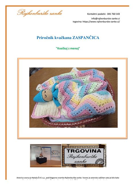 Infografika z glavnimi navodili za kvačkanje hobotnice