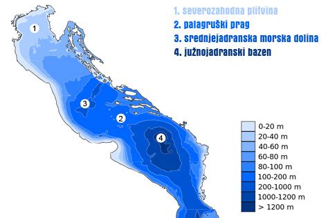 Karta Jadranskega morja z označenimi območji, kjer je pogostejši lov na lignje.