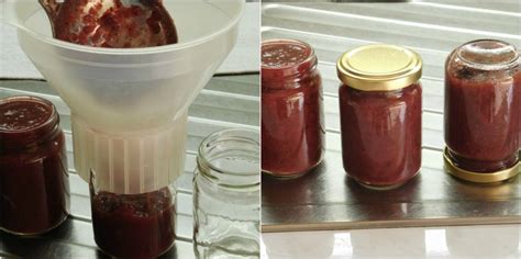 Sterilizirani kozarci in polnjenje marmelade