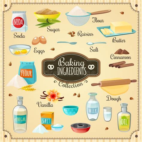 Infographics on the choice of ingredients for baking