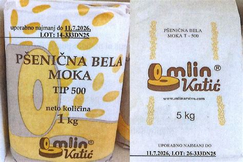 Različne vrste pšenične moke in polnozrnatih izdelkov