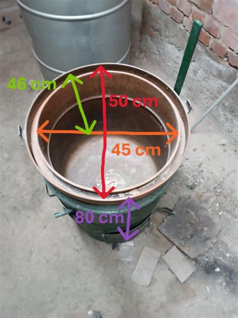 Diagram bakrenega kotla za žganjekuho
