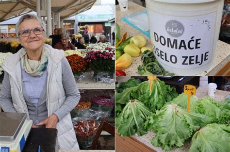Sveži brokoli in zelje na tržnici
