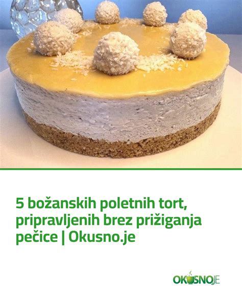 Fotografija različnih poletnih tort brez peke