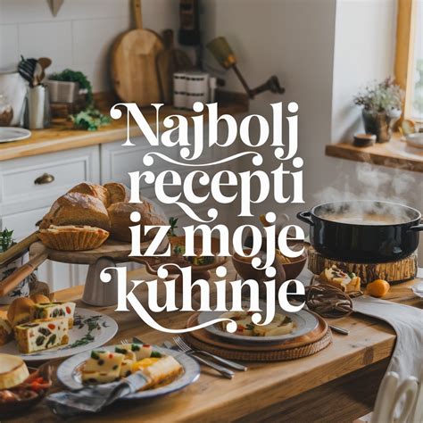 Zgodovinska ilustracija kuhinje iz 80-ih let z družinskimi recepti