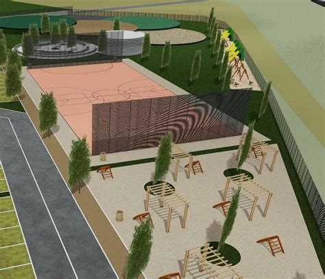 Vizualizacija načrtovanega centralnega mestnega športnega parka v Kamniku