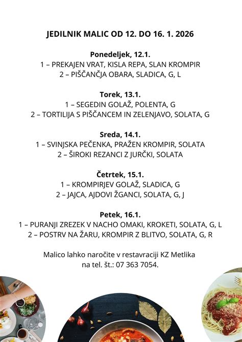 Pester izbor dnevnih malic v Pizzeriji Totalka