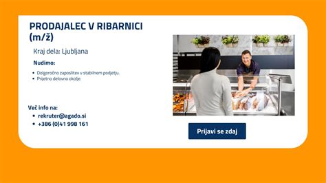 Primer označevanja rib in morskih sadežev v ribarnici