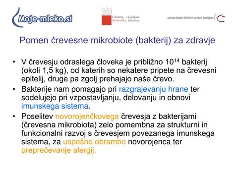 infografika o pomembnosti črevesne mikrobiote