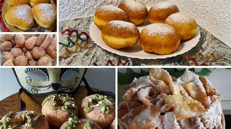 prikaz različnih pustnih dobrot na mizi