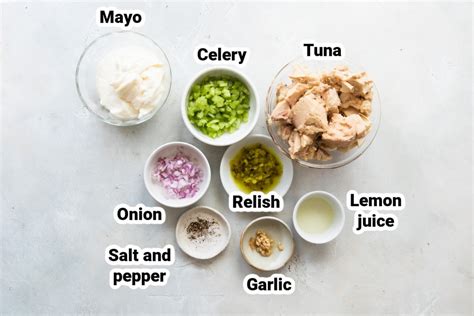 Infographic showing different tuna spread variations ingredients