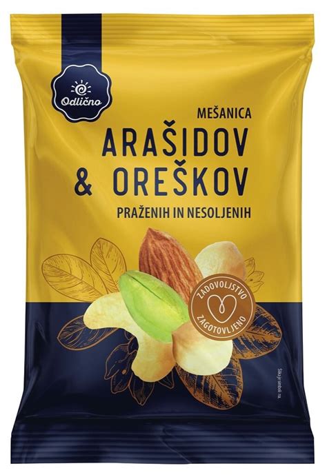 Fotografija mešanice praženih semen in oreščkov