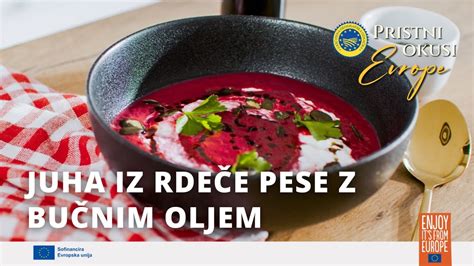Fotografija servirane vložene rdeče pese z bučnim oljem in česnom