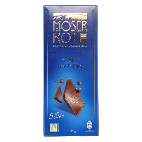 Fotografija elegantne tablice čokolade Moser Roth