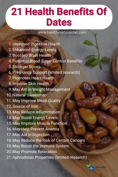 Infographics on the benefits of dates and nuts