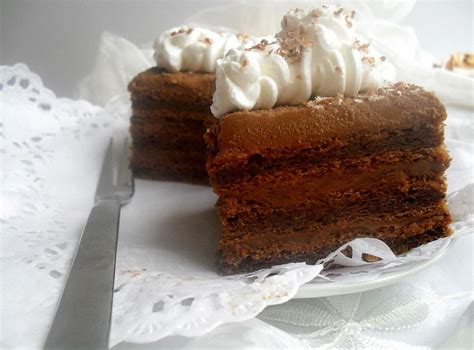 shematski prikaz plasti biskvita in čokoladne kreme v tortnem modelu
