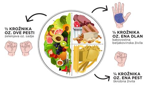 Infografika o sestavi zdravega obroka za otroke