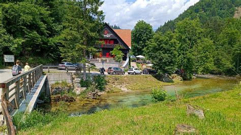 pogled na blejski otoček s terase Kavarni Park