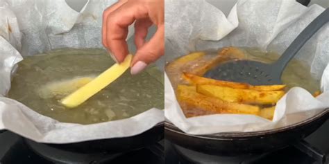 prvo cvrtje krompirčka pri 150°C