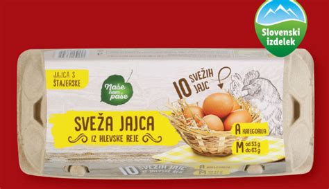 sveža jajca in jajca stara nekaj dni