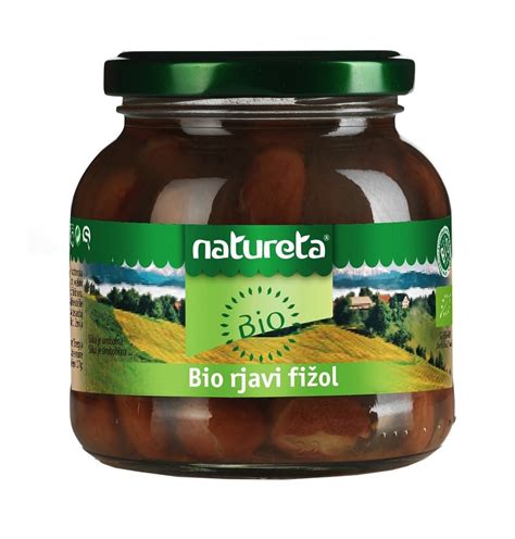 fotografija embalaže Natureta rjavega fižola in Natureta bio rjavega fižola, postavljenih skupaj
