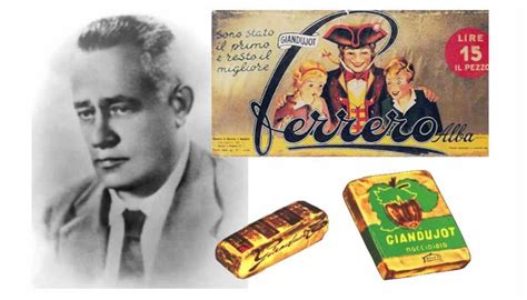 Zgodovinska fotografija: Pietro Ferrero s prvim izdelkom Pasta Gianduja