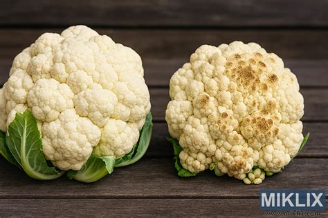 Infografika, ki prikazuje hranilno vrednost cvetače na 100 gramov.