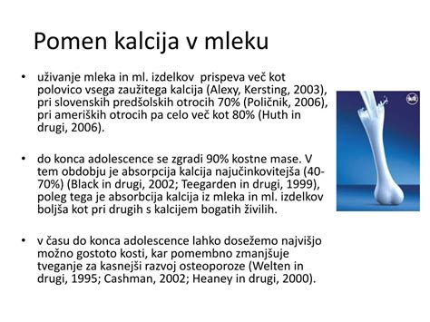 Shema: Pomen kalcija za kosti