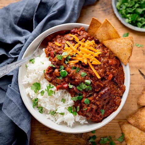 Fotografija servirane jedi chilli con carne
