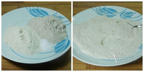 Ilustracija drobljenja ajdovih žgancev z vilico.