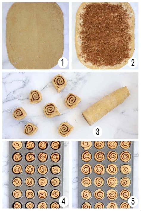 Photo of the detailed process of forming curd rolls, step by step