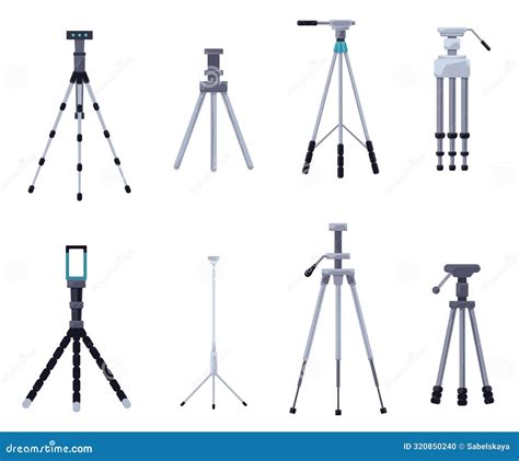 Illustration of various types of tripods for cooking kettles