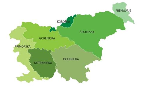 Zemljevid regije Slovenske gorice z označenimi znamenitostmi