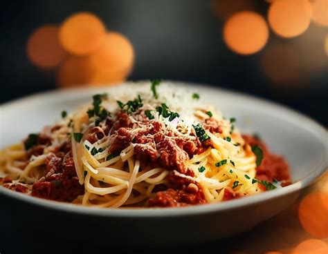 Fotografija krožnika špagetov bolognese, kot so pogosto postreženi zunaj Italije