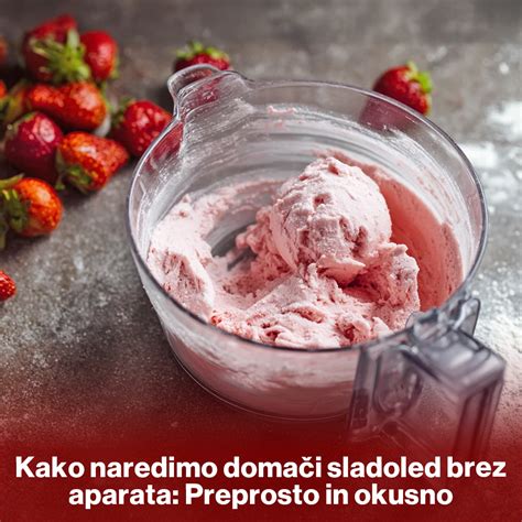 Tematska fotografija domačega sladoleda s poudarkom na okusu borovnice