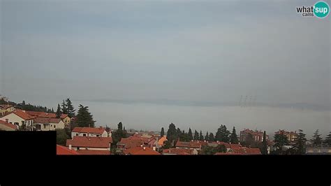 Panoramski pogled na Luko Koper s križarkami in morjem