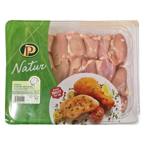 sveža piščančja stegna brez kosti in kože