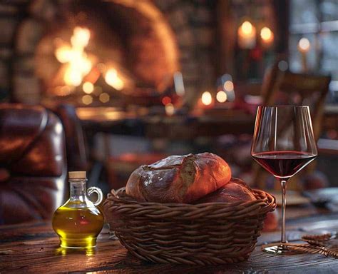 Notranjost bistroja Kruh in Vino z ohlajeno rebulo in kruhom