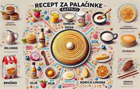 infografika s ključnimi sestavinami za popolno maso za palačinke