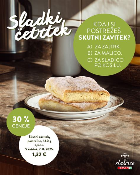 Ilustracija pripravljenega skutnega zavitka, ki je že narezan na kose.