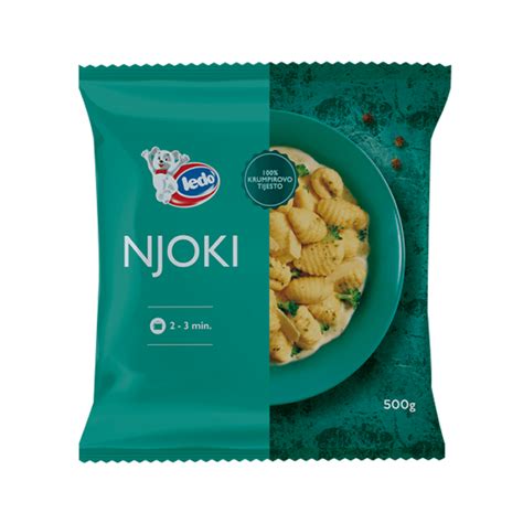 zamrznjeni njoki na pladnju