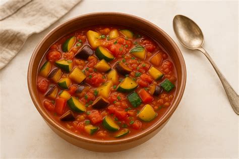 Skleda ciambotte, italijanske zelenjavne enolončnice