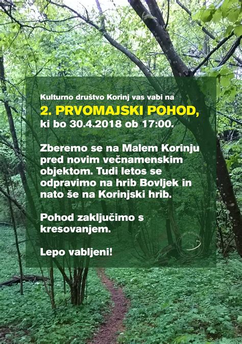 Prikaz množičnega prvomajskega srečanja v naravi s kresom in ljudmi