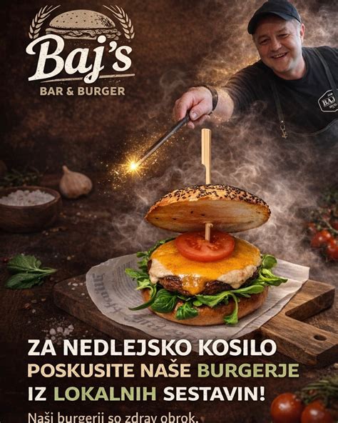 Ilustracija raznolikih sestavin za burger