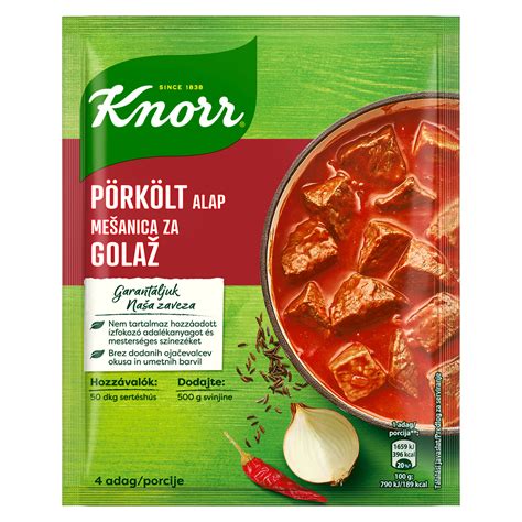 Sestavine Knorr mešanice za kebab v infografiki