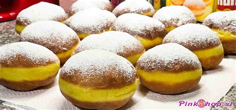 Prikaz postopka vzhajanja testa za krofe