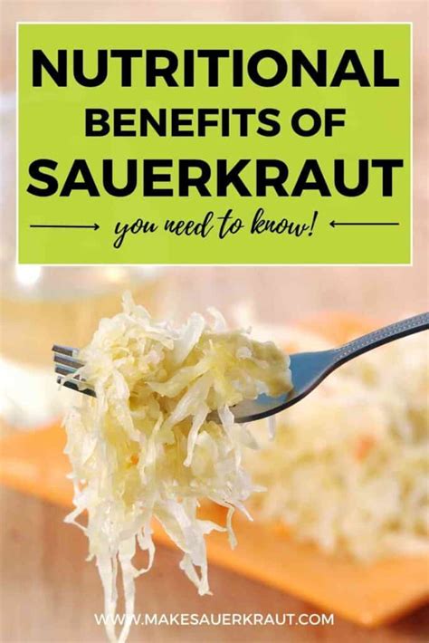 Infographic showing the nutritional benefits of sauerkraut