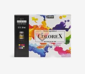 Prikaz mešanja barvnih tušev Colorex na akvarelnem papirju